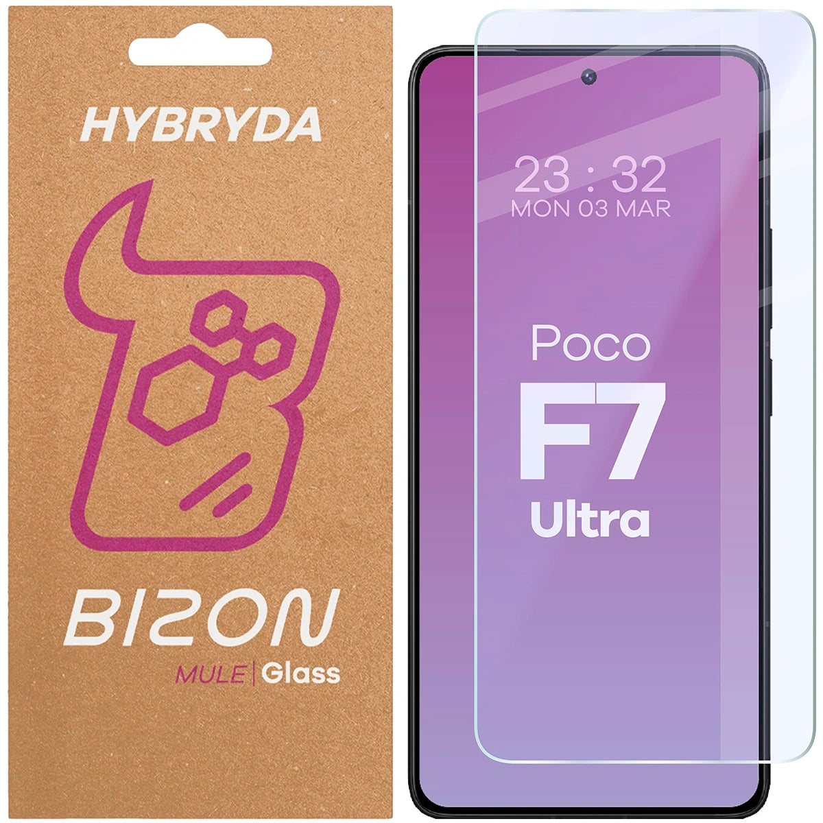 Flexibles Hybridglas für Xiaomi POCO F7 Ultra, Bizon Glass Mule