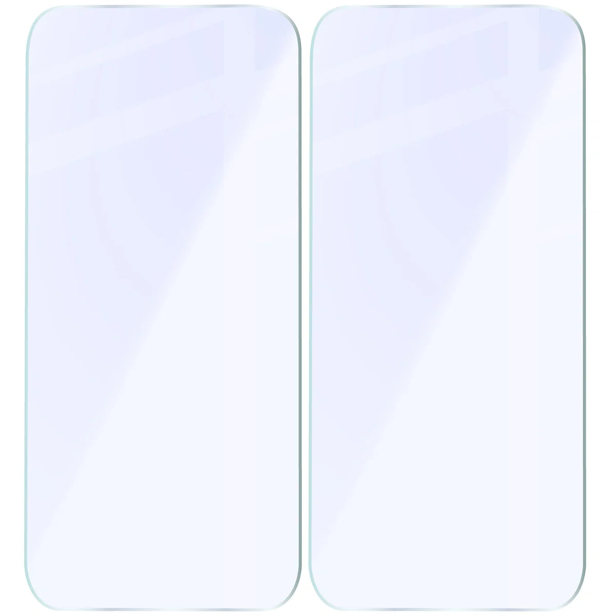 Flexibles Hybridglas für iPhone 15, Bizon Hybrid Mule Duo, 2 Stück