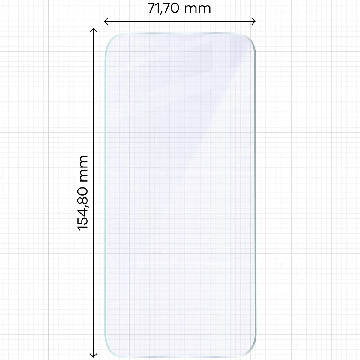Flexibles Hybridglas für iPhone 15 Plus, Bizon Hybrid Mule Duo, 2 Stück