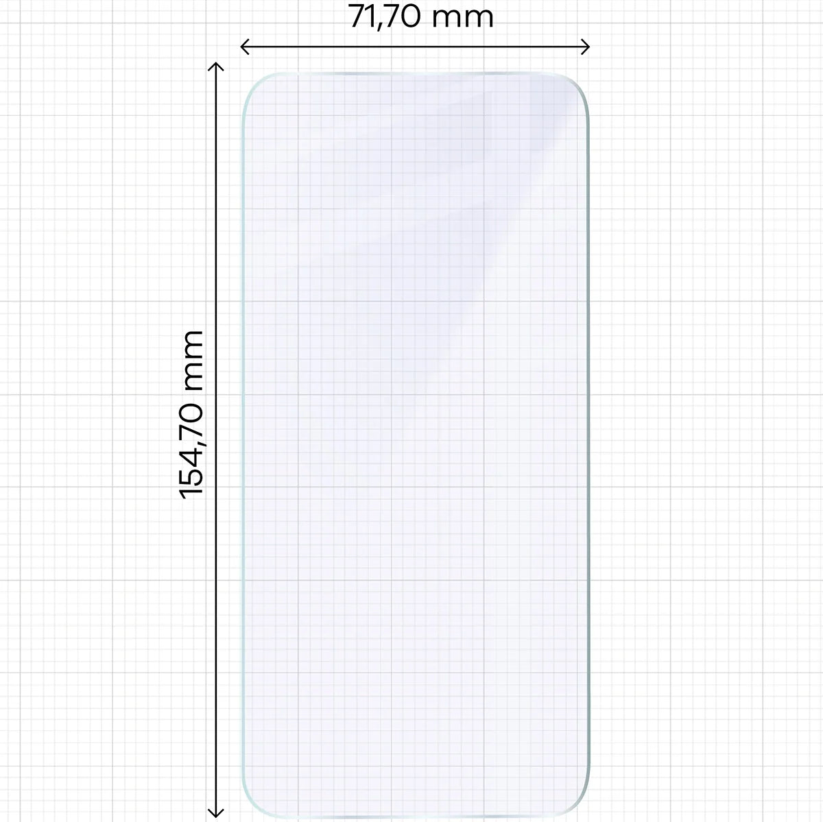 Flexibles Hybridglas für iPhone 15 Pro Max, Bizon Hybrid Mule Duo, 2 Stück