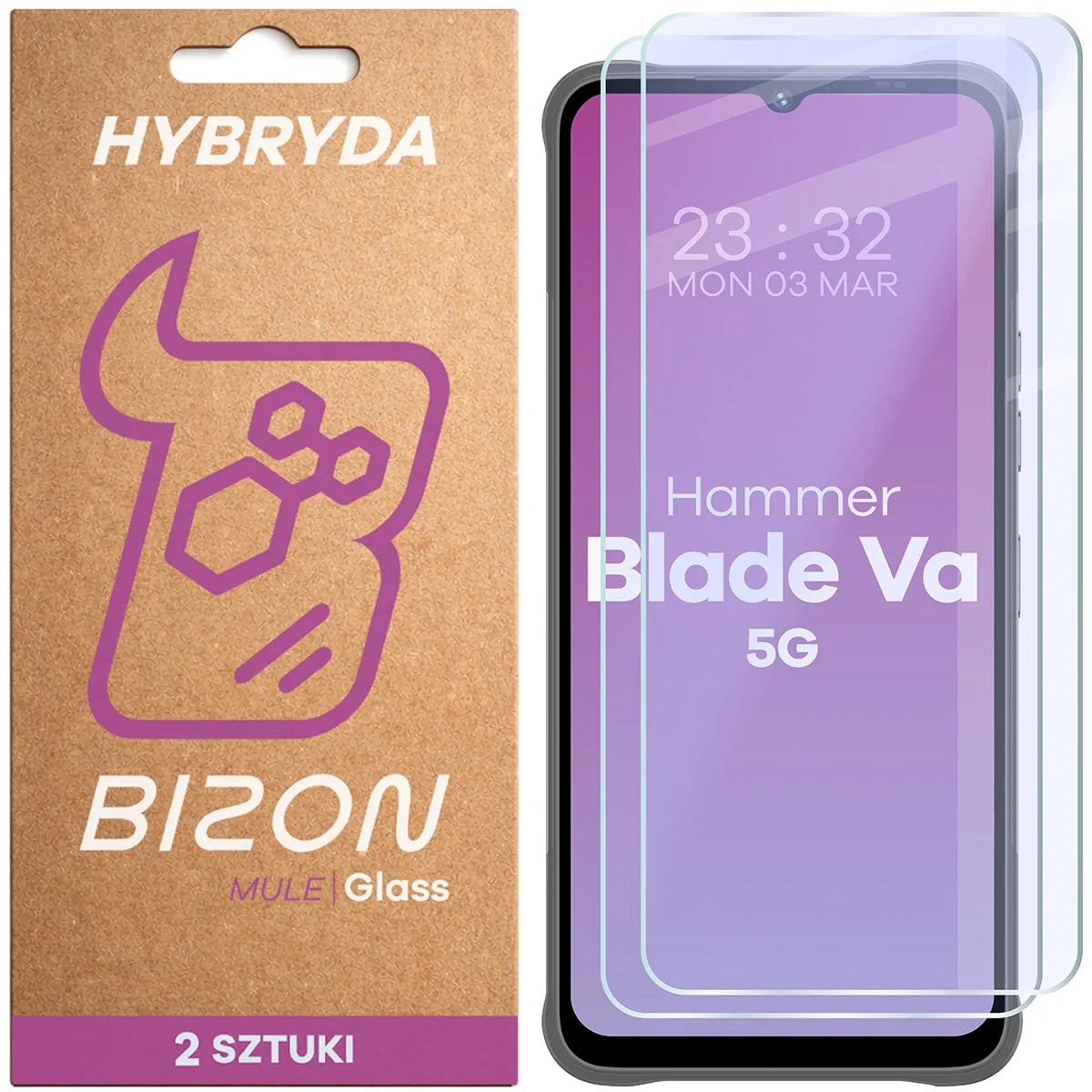 Flexibles Hybridglas für HAMMER Blade Va 5G, Bizon Hybrid Mule Duo, 2 Stück