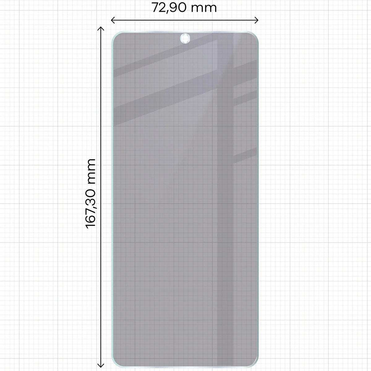 Hybridglas mit Privatschutzfilter für Motorola Moto G06 Power 4G, Bizon Hybrid Shadow, Matt