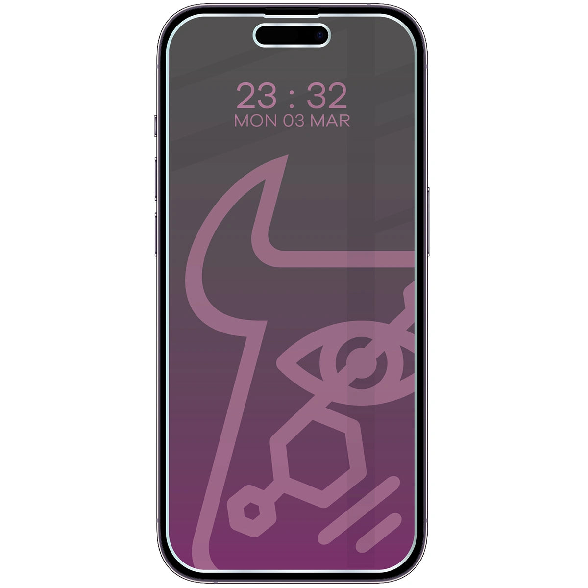 Hybridglas mit Privatschutzfilter für iPhone 14 Pro, Bizon Hybrid Shadow, Matt