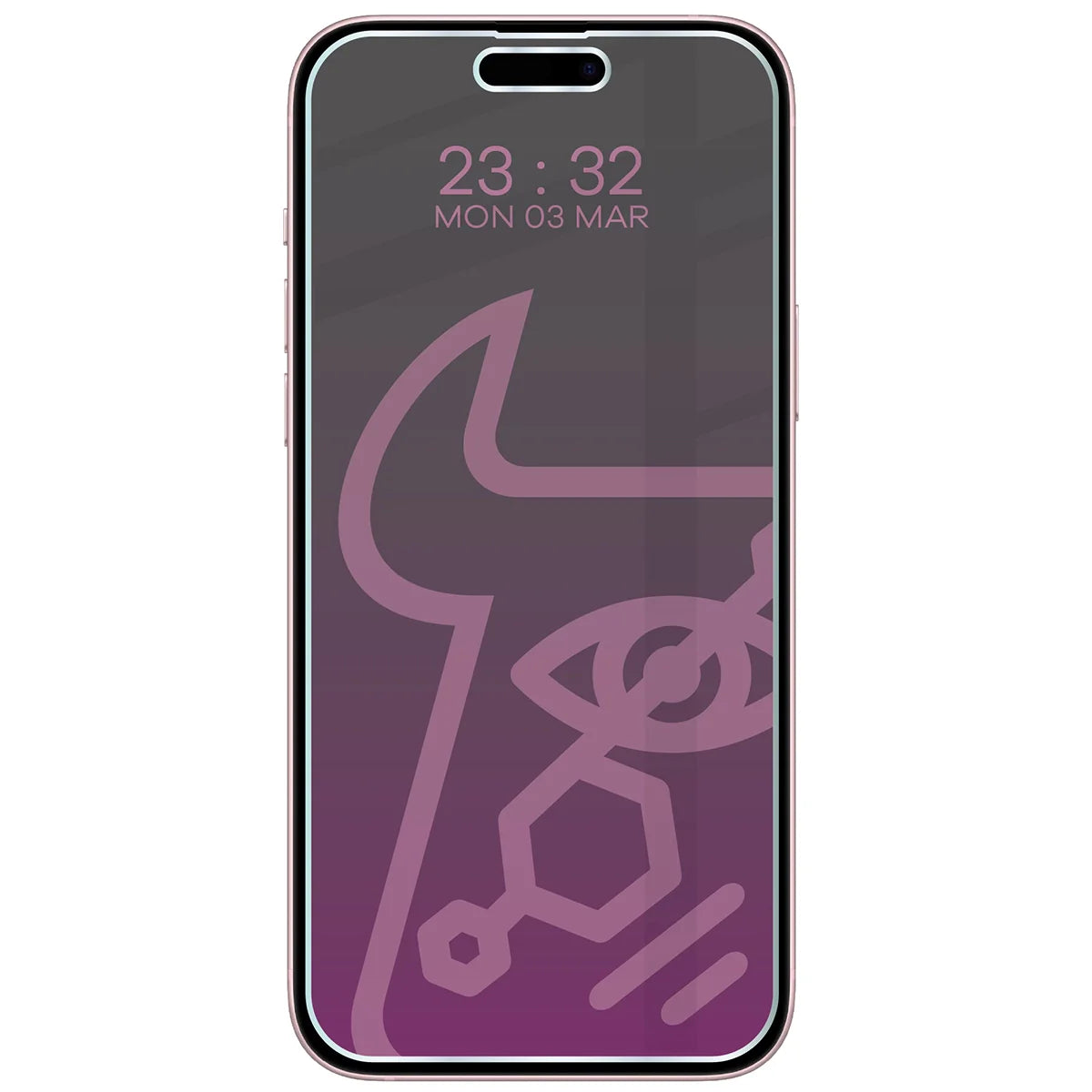 Hybridglas mit Privatschutzfilter für iPhone 15 Plus, Bizon Hybrid Shadow, Matt