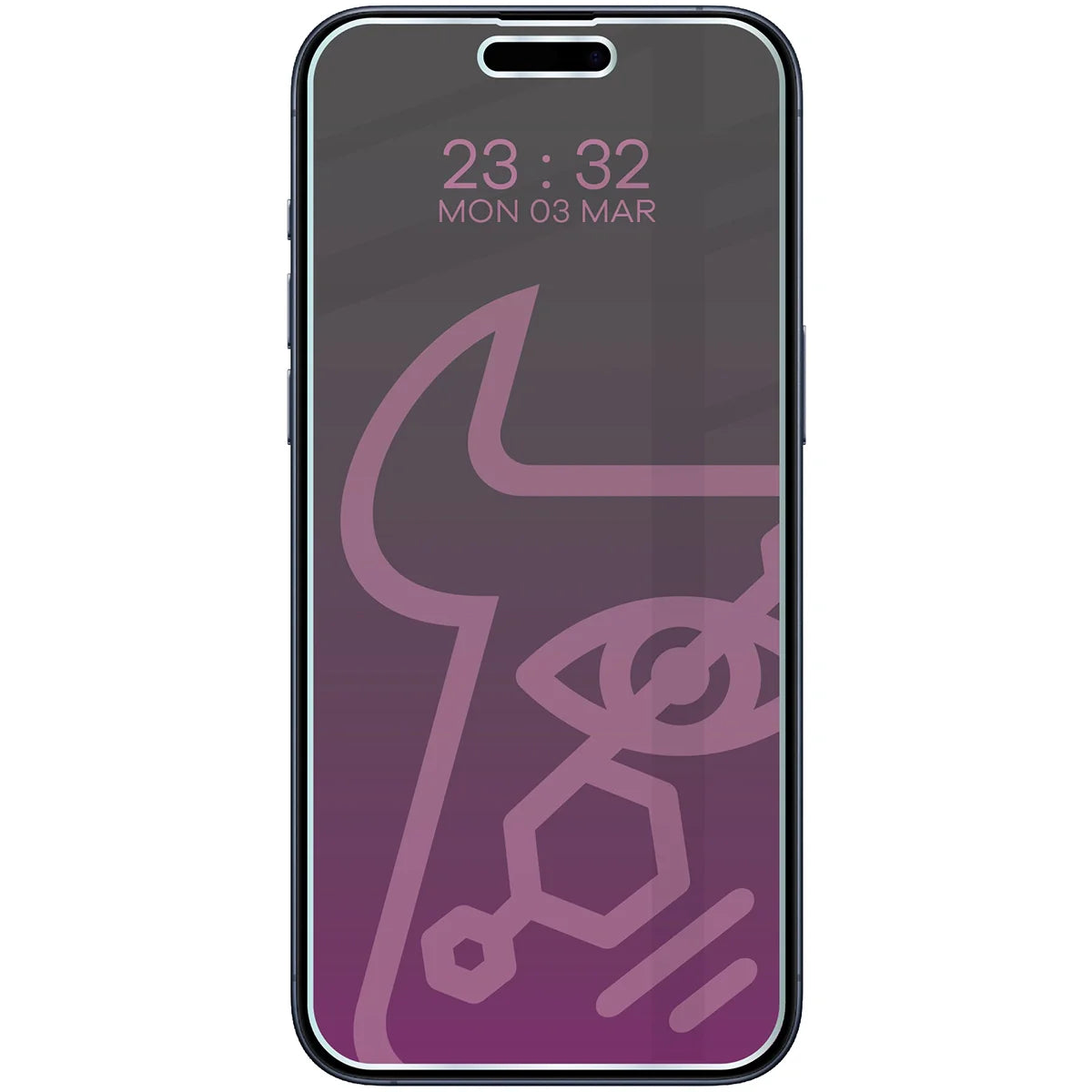 Hybridglas mit Privatschutzfilter für iPhone 15 Pro Max, Bizon Hybrid Shadow, Matt