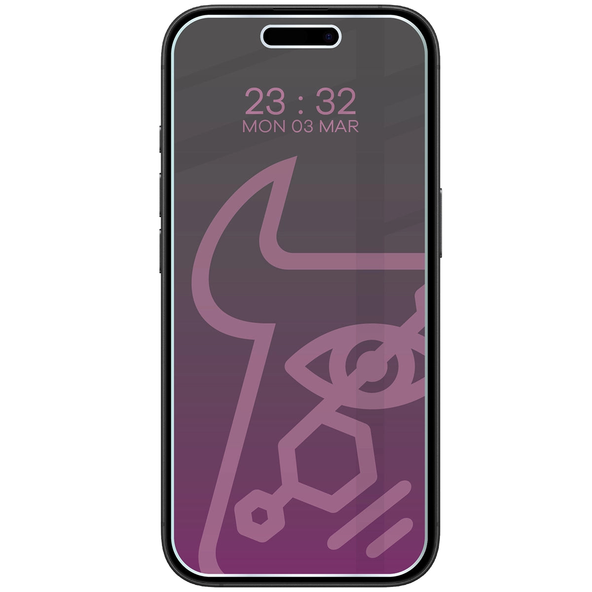 Hybridglas mit Privatschutzfilter für iPhone 16, Bizon Hybrid Shadow, Matt