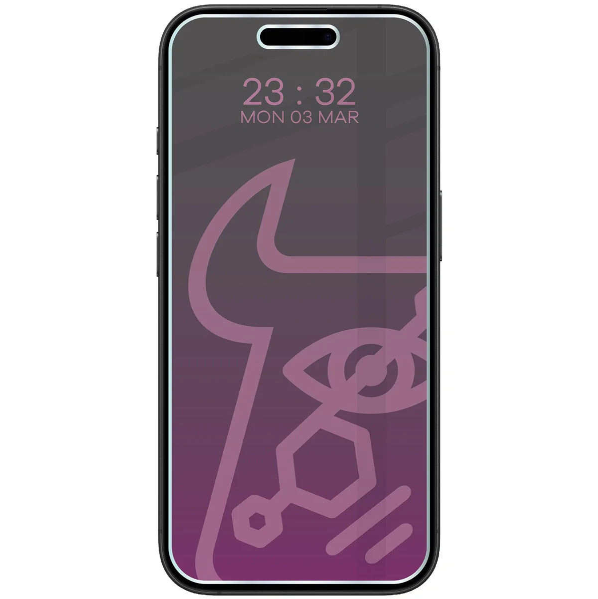 Hybridglas mit Privatschutzfilter für iPhone 16 Plus, Bizon Hybrid Shadow, Matt