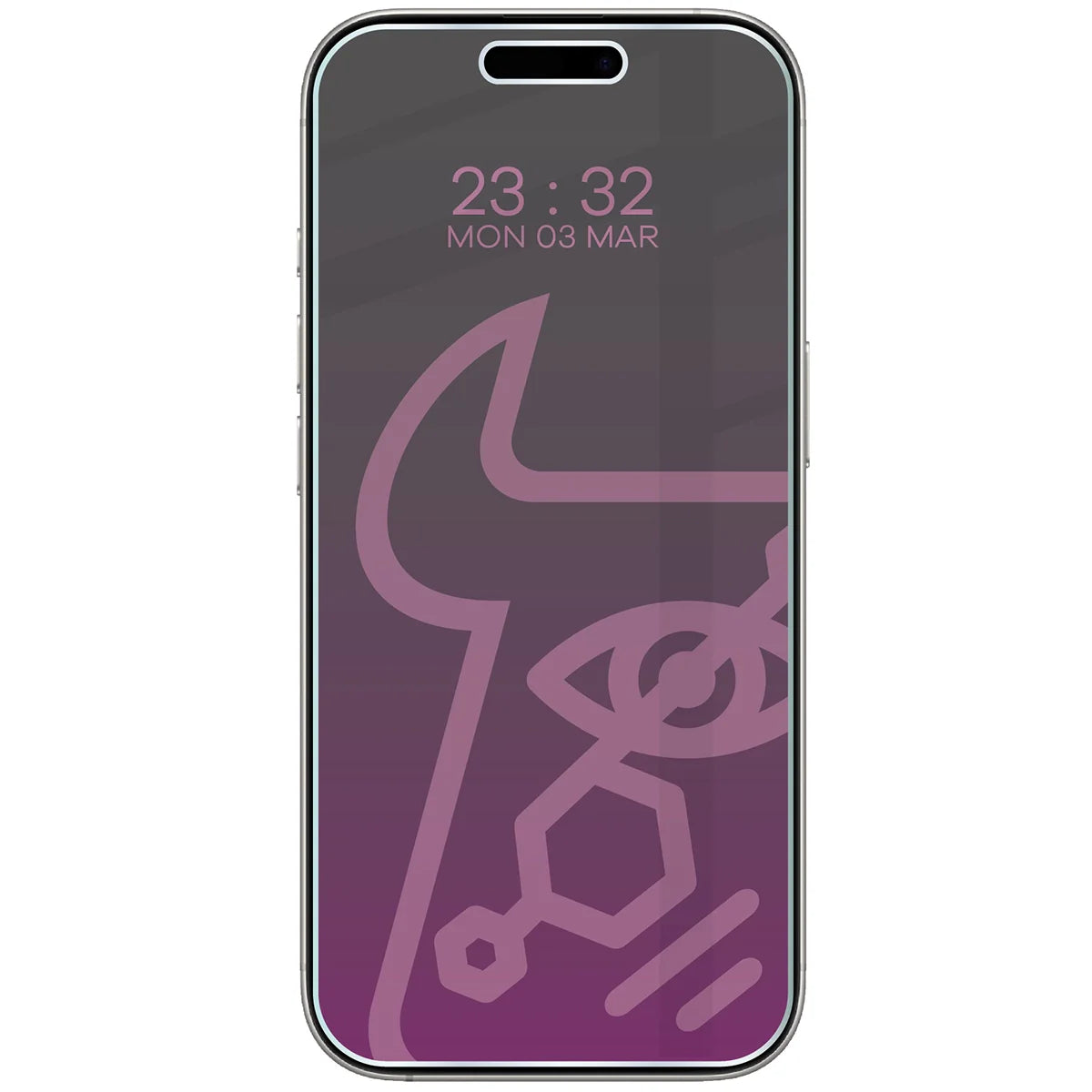 Hybridglas mit Privatschutzfilter für iPhone 16 Pro, Bizon Hybrid Shadow, Matt