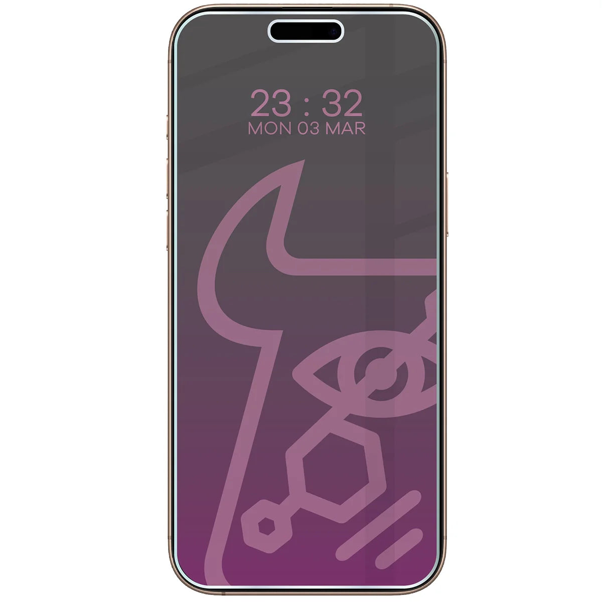 Hybridglas mit Privatschutzfilter für iPhone 16 Pro Max, Bizon Hybrid Shadow, Matt