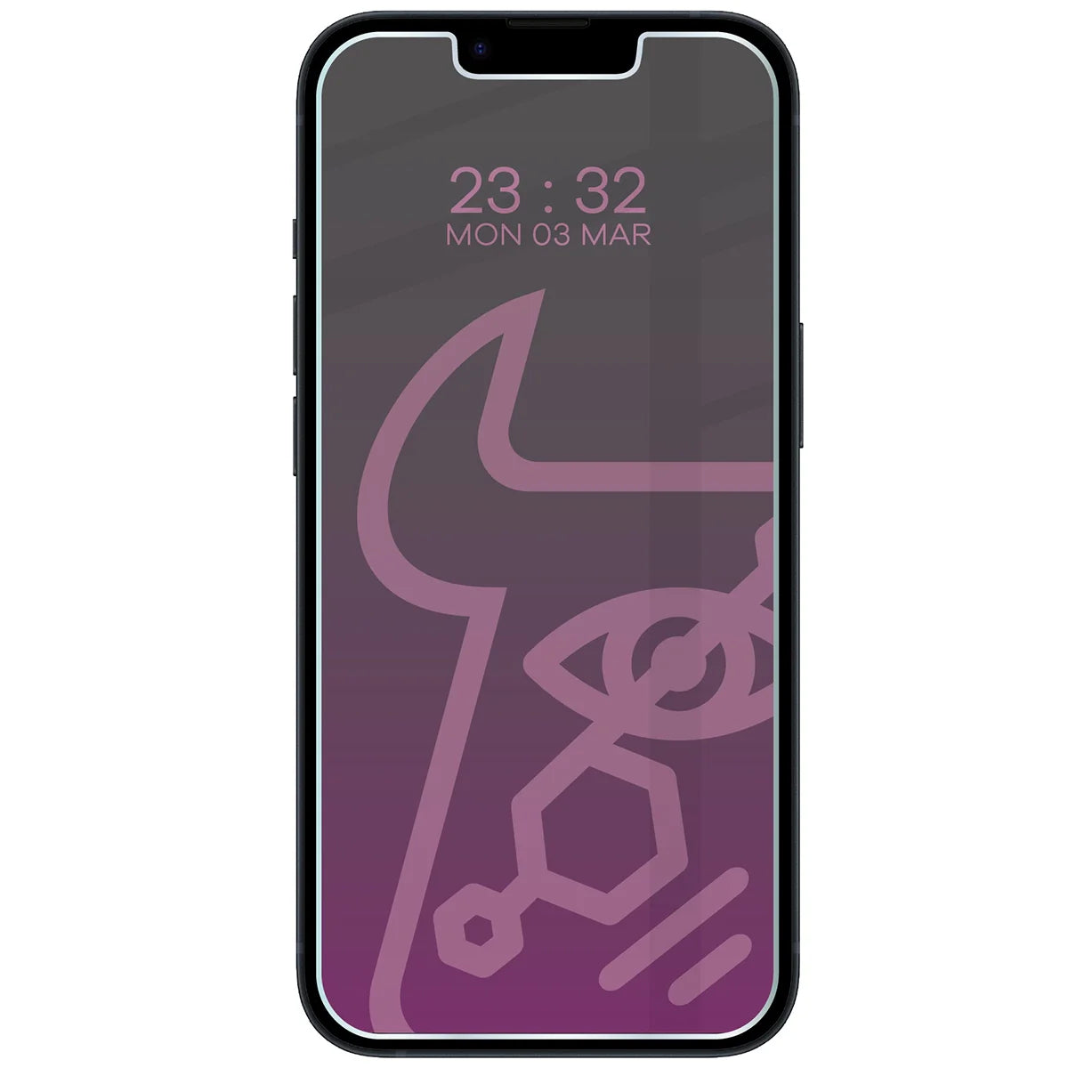 Hybridglas mit Privatschutzfilter für iPhone 17e / 16e, Bizon Hybrid Shadow, Matt