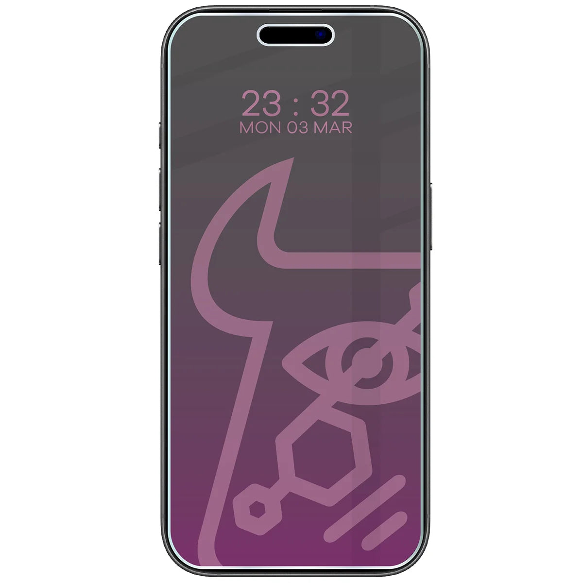Hybridglas mit Privatschutzfilter für iPhone 17, Bizon Hybrid Shadow, Matt