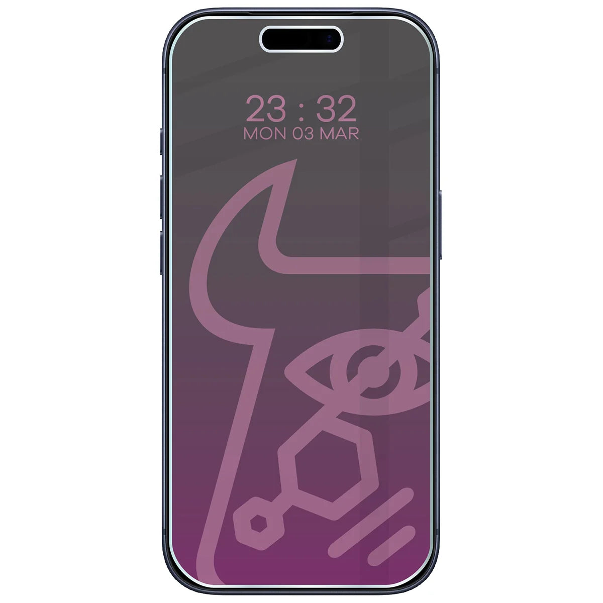Hybridglas mit Privatschutzfilter für iPhone 17 Pro, Bizon Hybrid Shadow, Matt