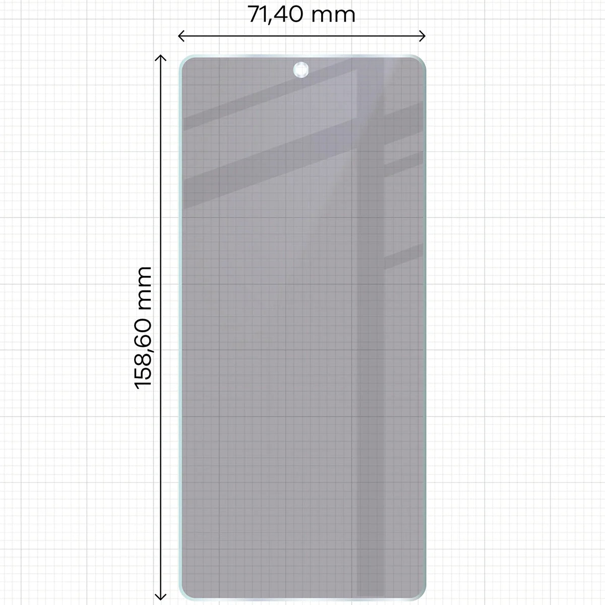 Hybridglas mit Privatschutzfilter für Asus ROG Phone 9 Pro, Bizon Hybrid Shadow, Matt