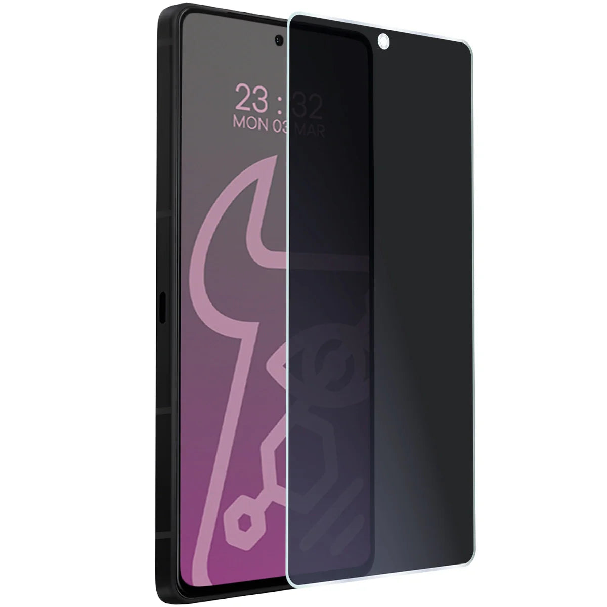 Hybridglas mit Privatschutzfilter für Asus ROG Phone 9 Pro, Bizon Hybrid Shadow, Matt