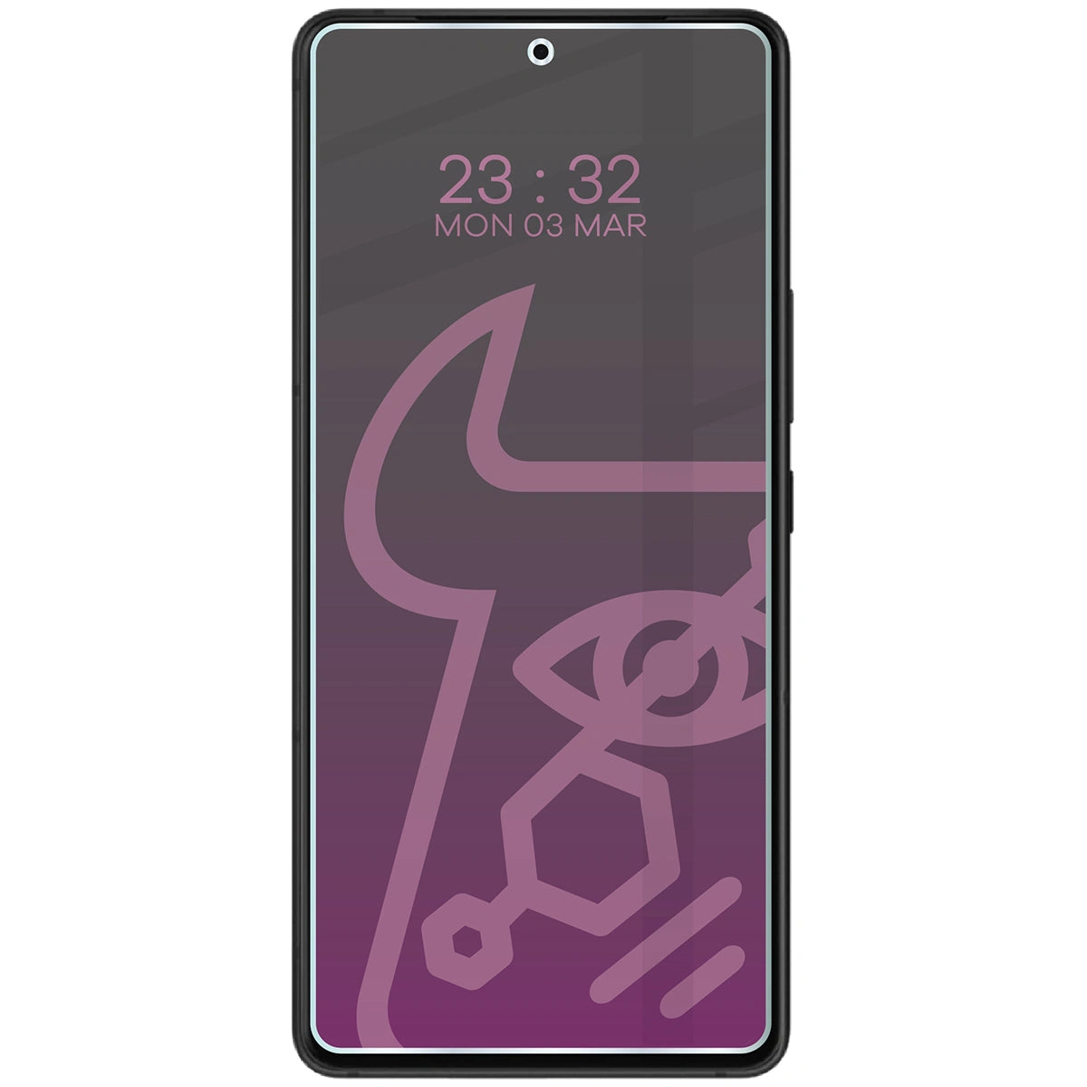 Hybridglas mit Privatschutzfilter für Asus ROG Phone 9, Bizon Hybrid Shadow, Matt