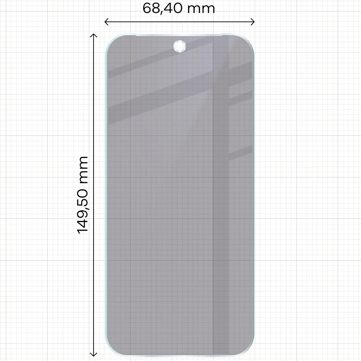 Hybridglas mit Privatschutzfilter für Google Pixel 10 Pro, Bizon Hybrid Shadow, Matt