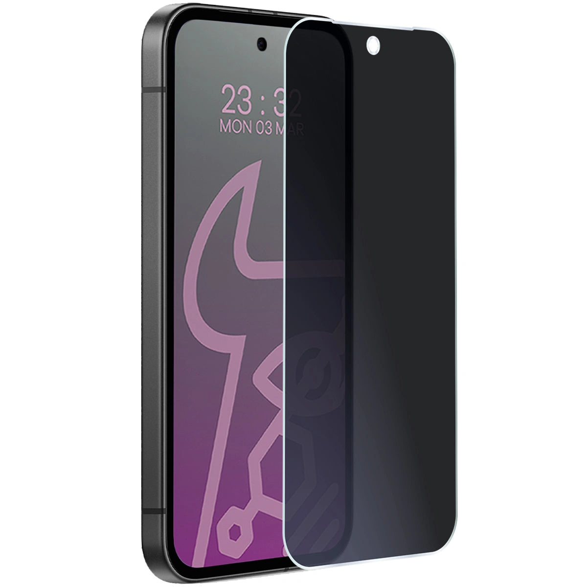 Hybridglas mit Privatschutzfilter für Google Pixel 9a, Bizon Hybrid Shadow, Matt