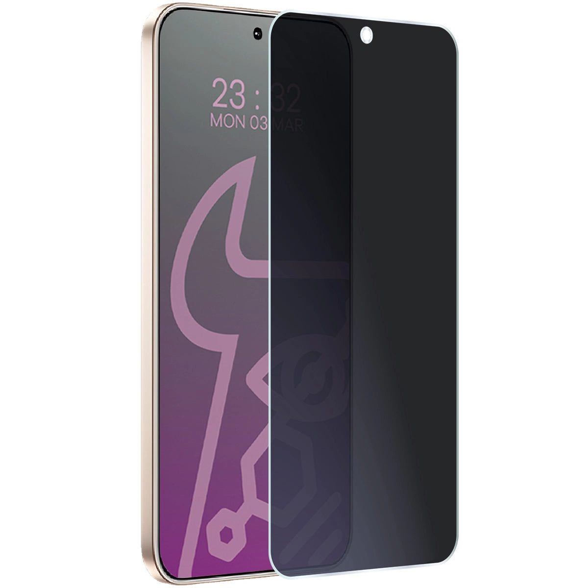 Hybridglas mit Privatschutzfilter für Honor 400 5G, Bizon Hybrid Shadow, Matt