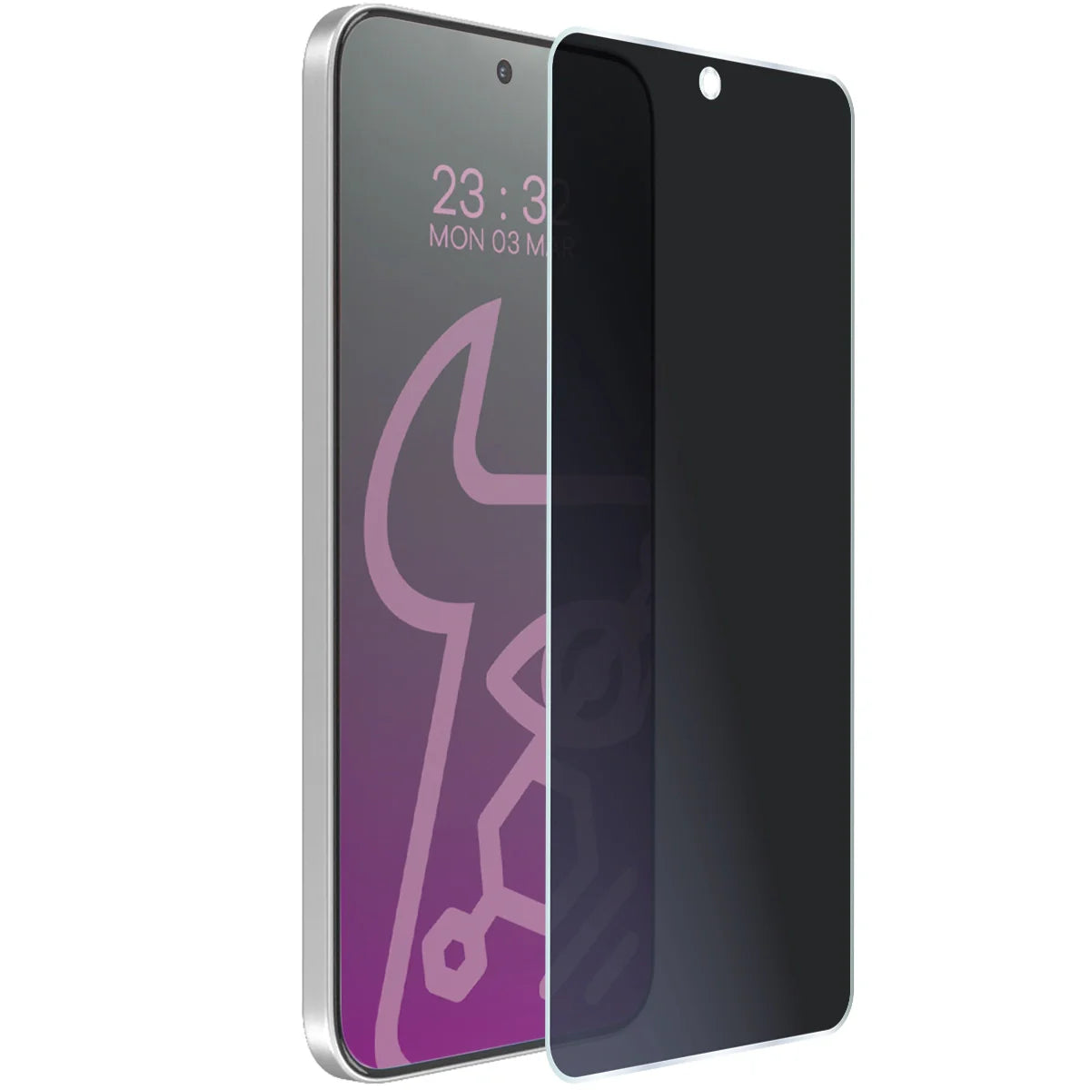 Hybridglas mit Privatschutzfilter für Honor 400 Smart, Bizon Hybrid Shadow, Matt