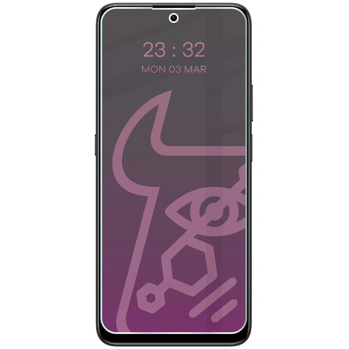 Hybridglas mit Privatschutzfilter für Honor X7d, Bizon Hybrid Shadow, Matt