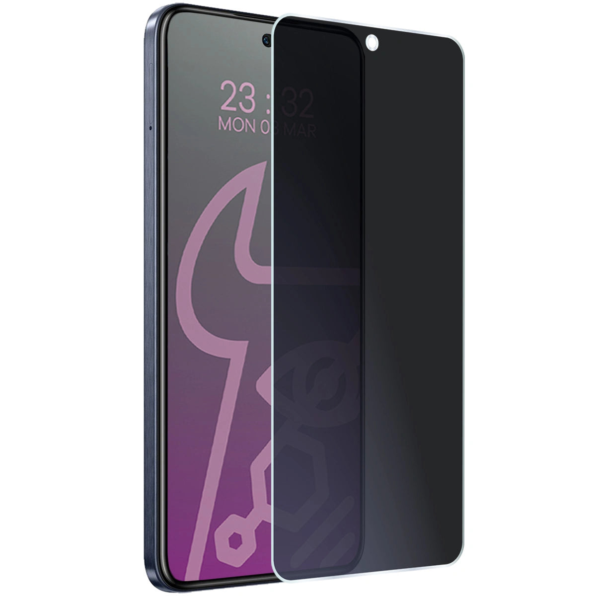 Hybridglas mit Privatschutzfilter für Infinix Hot 50 Pro 4G, Bizon Hybrid Shadow, Matt