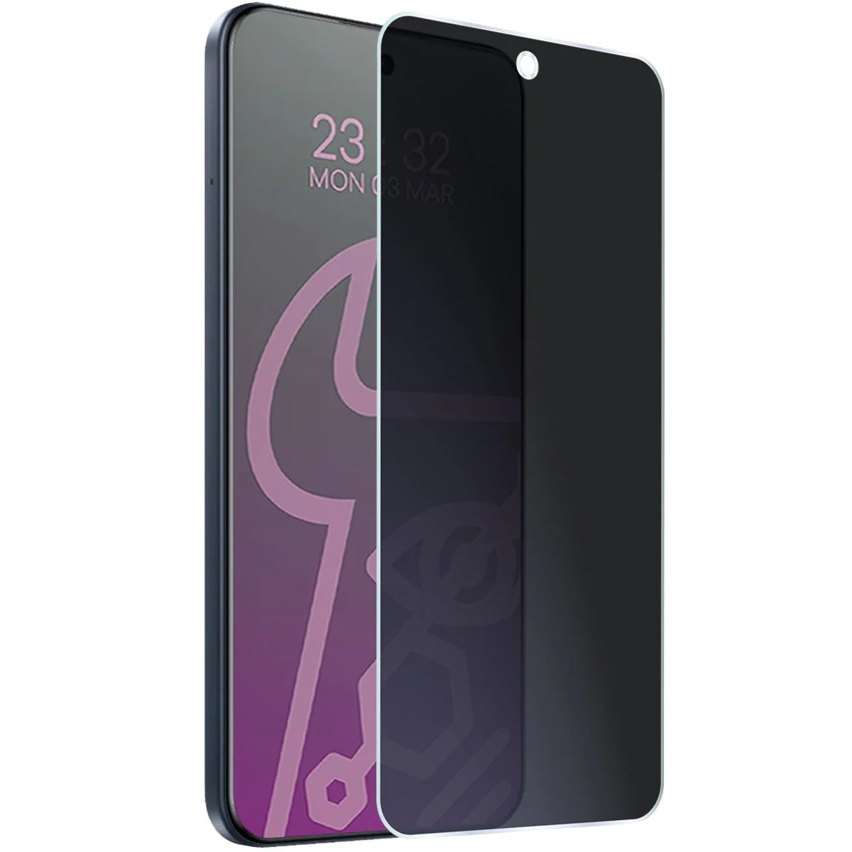 Hybridglas mit Privatschutzfilter für Infinix Hot 50i, Bizon Hybrid Shadow, Matt