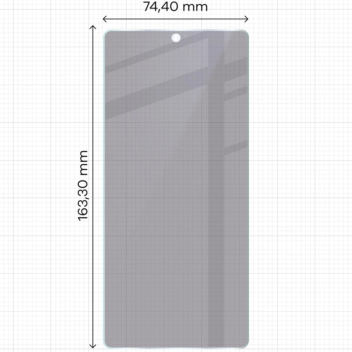 Hybridglas mit Privatschutzfilter für Infinix Note 50 Pro 4G, Bizon Hybrid Shadow, Matt