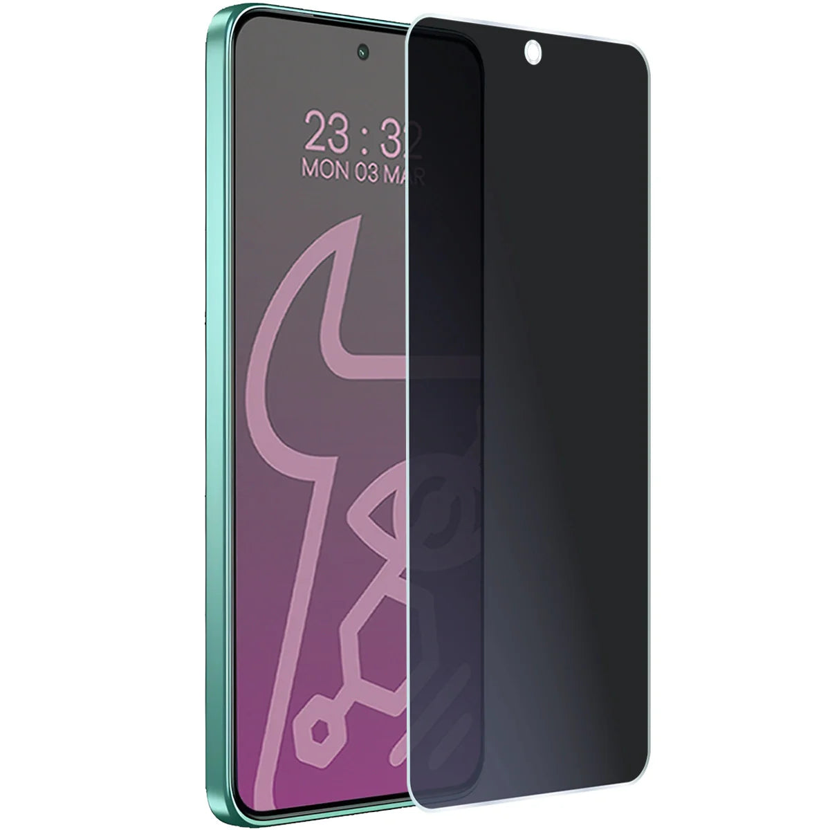 Hybridglas mit Privatschutzfilter für Motorola Edge 60 Neo, Bizon Hybrid Shadow, Matt