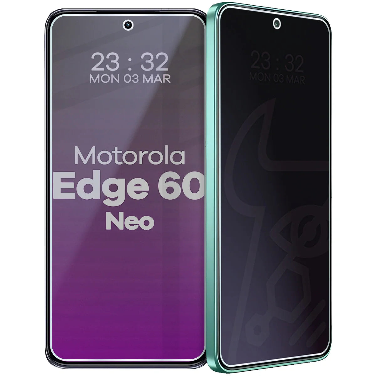 Hybridglas mit Privatschutzfilter für Motorola Edge 60 Neo, Bizon Hybrid Shadow, Matt