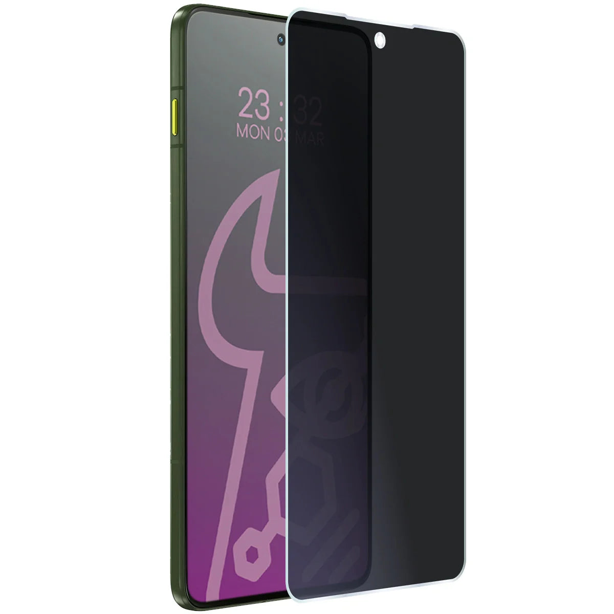 Hybridglas mit Privatschutzfilter für Motorola Edge 70, Bizon Hybrid Shadow, Matt