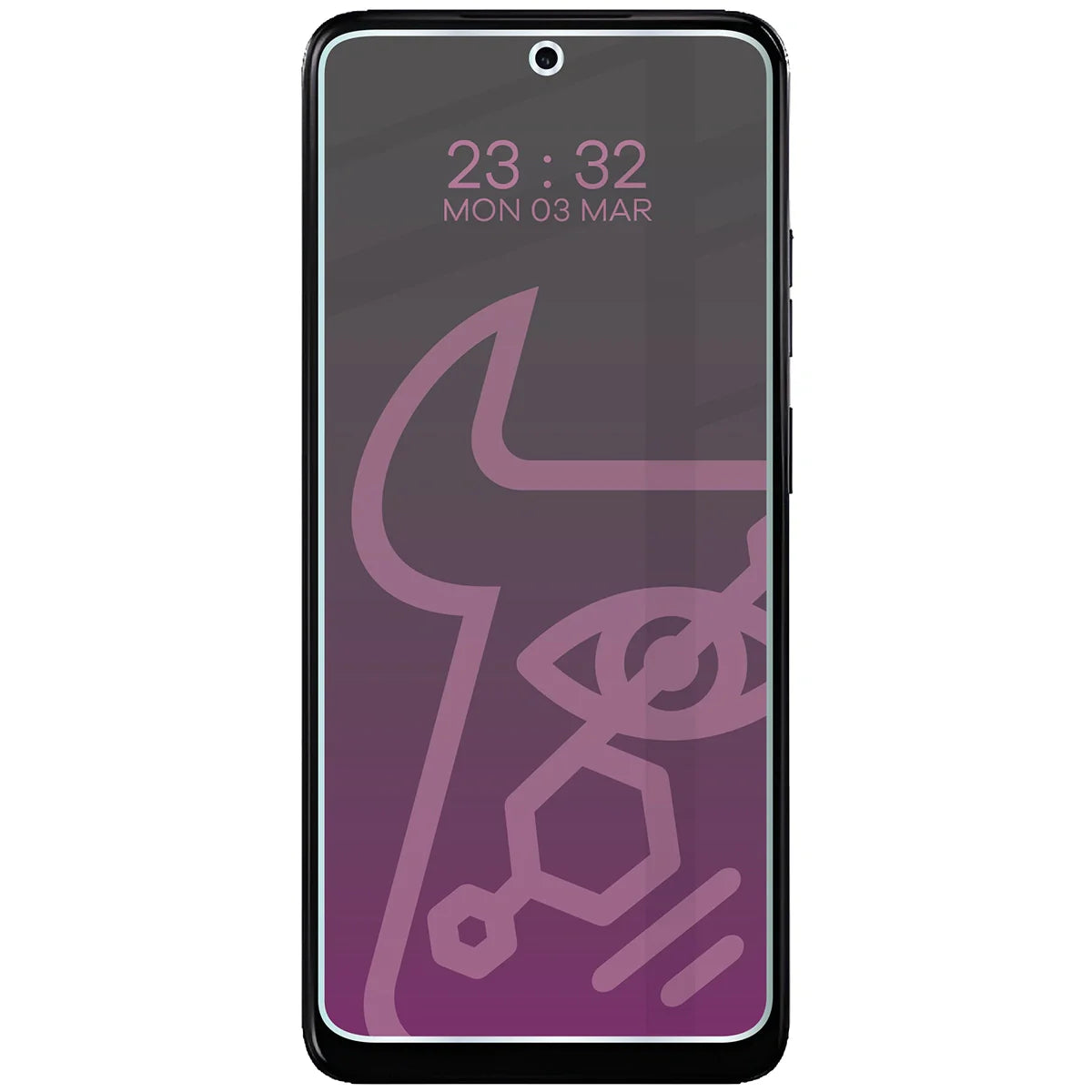 Hybridglas mit Privatschutzfilter für Motorola Moto E15, Bizon Hybrid Shadow, Matt