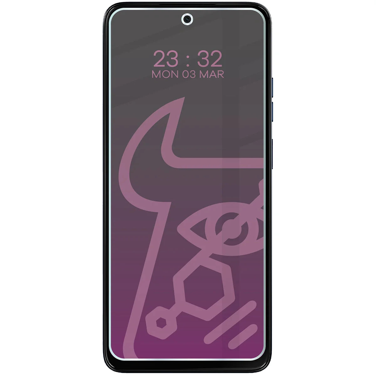 Hybridglas mit Privatschutzfilter für Motorola Moto G15, Bizon Hybrid Shadow, Matt