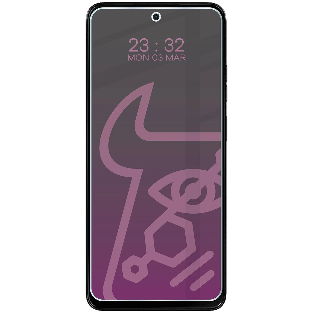 Hybridglas mit Privatschutzfilter für Motorola Moto G15 Power, Bizon Hybrid Shadow, Matt