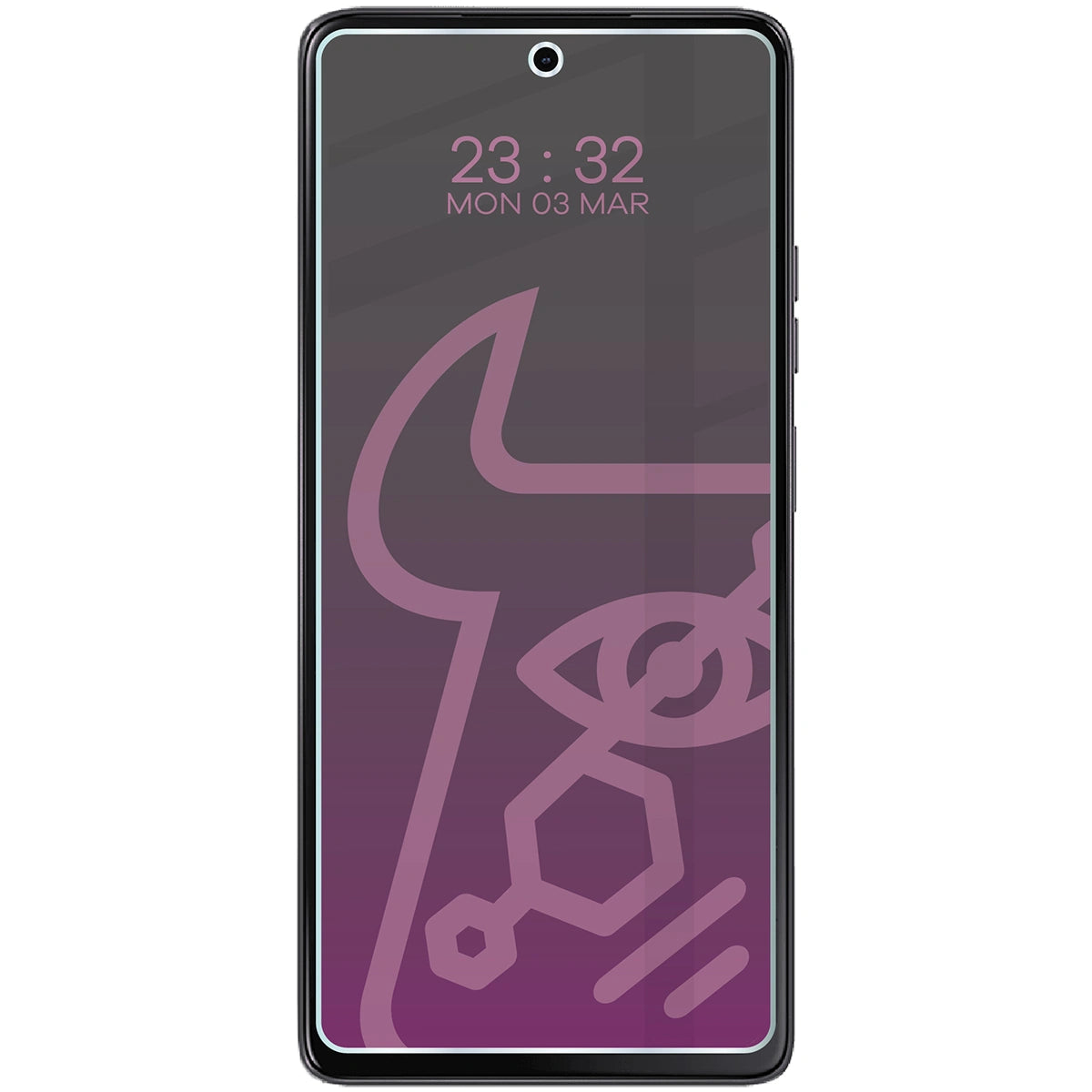 Hybridglas mit Privatschutzfilter für Motorola Moto G75 5G, Bizon Hybrid Shadow, Matt