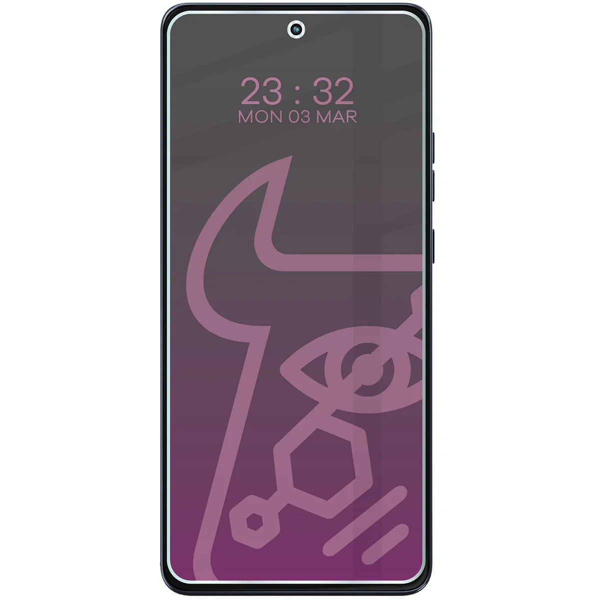 Hybridglas mit Privatschutzfilter für Motorola Moto G86 5G, Bizon Hybrid Shadow, Matt