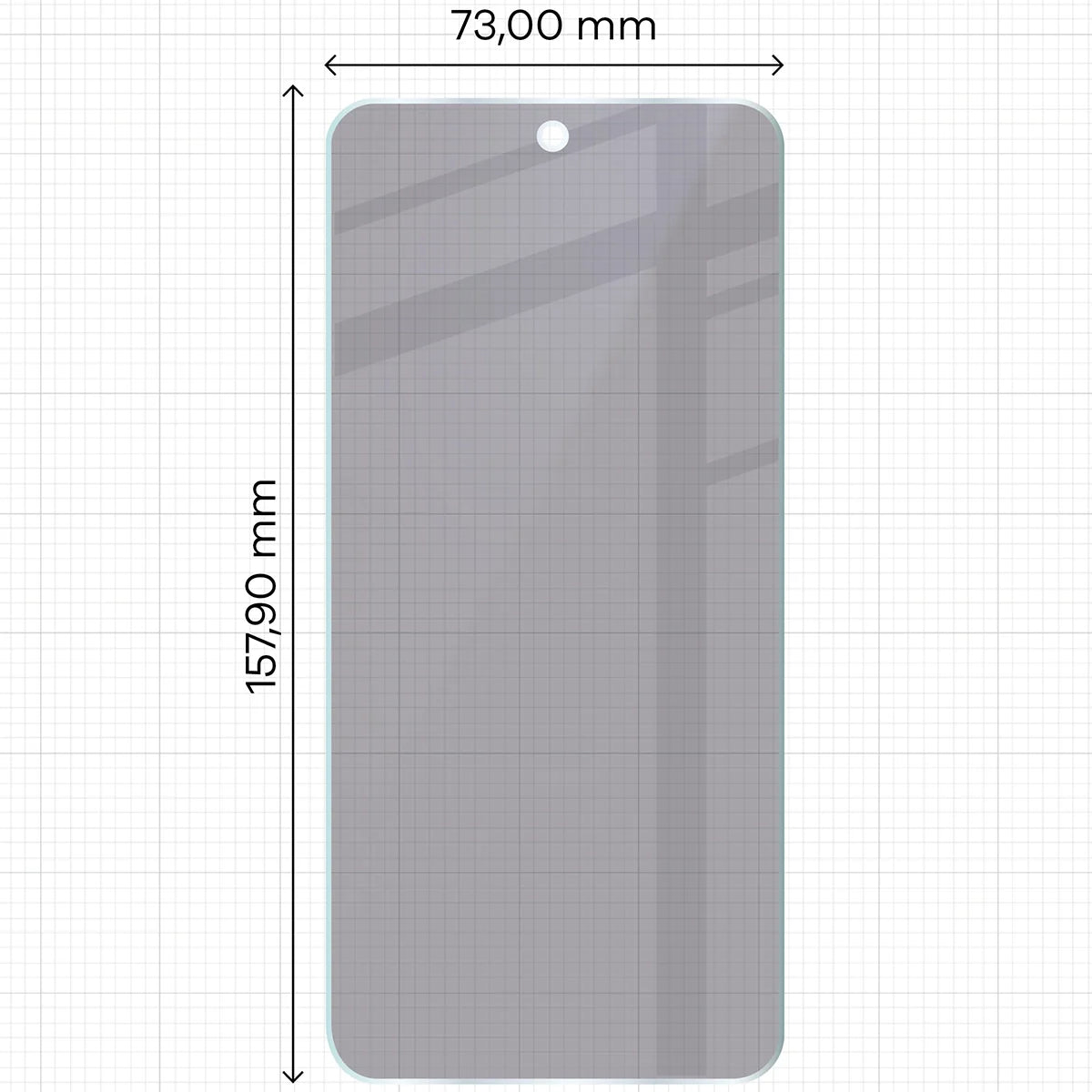 Hybridglas mit Privatschutzfilter für Nothing Phone (3), Bizon Glass Mule Shadow, Matt
