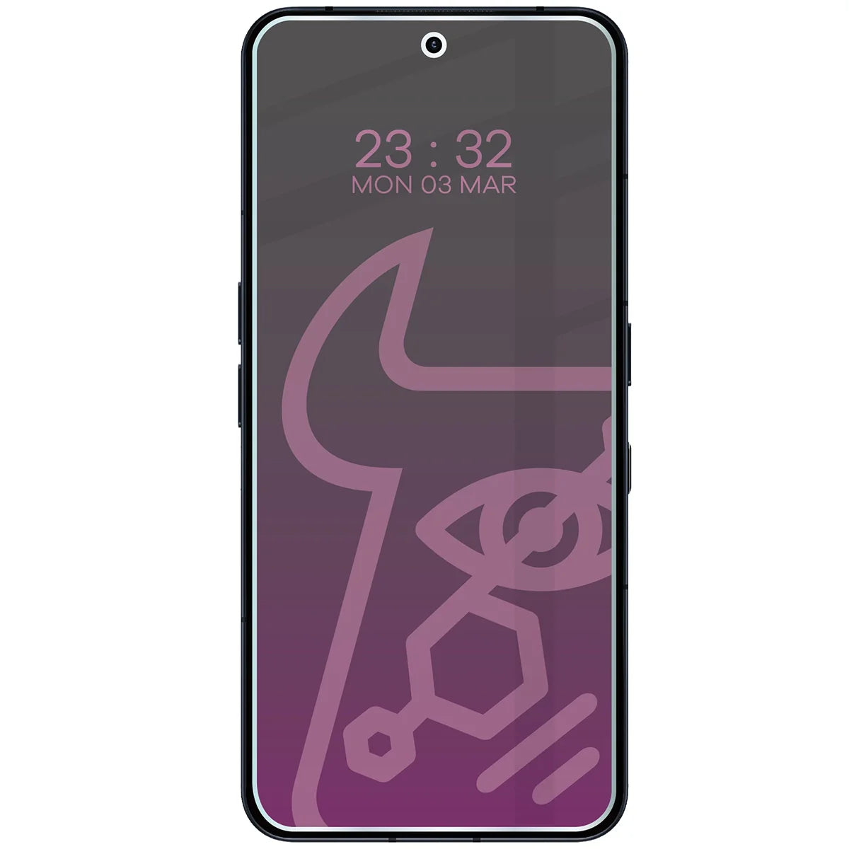 Hybridglas mit Privatschutzfilter für Nothing Phone (3), Bizon Glass Mule Shadow, Matt