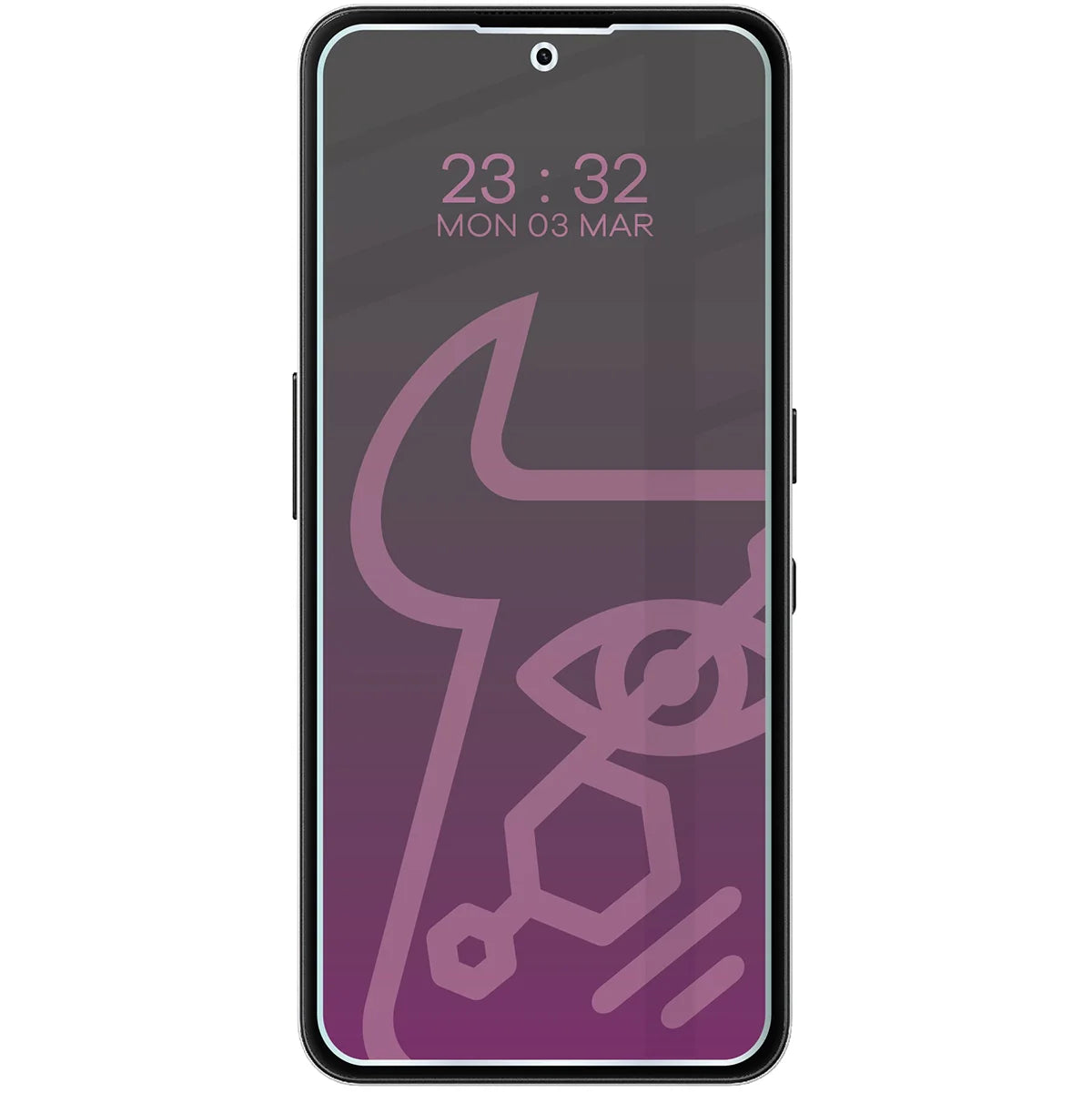 Hybridglas mit Privatschutzfilter für Nothing Phone (3a) Lite, Bizon Hybrid Shadow, Matt