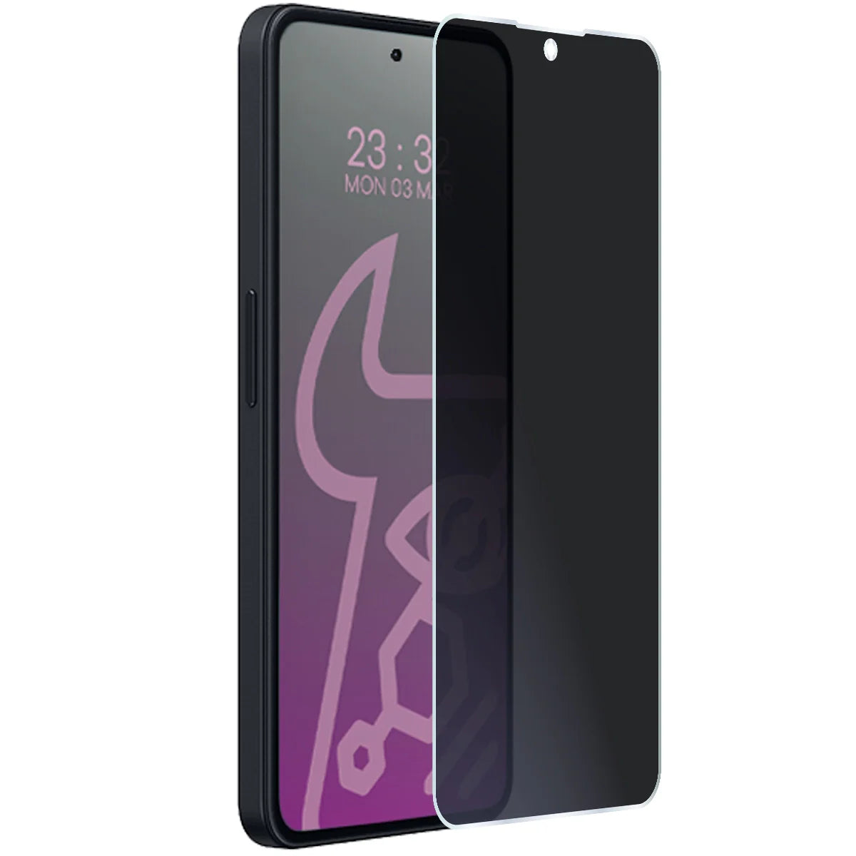 Hybridglas mit Privatschutzfilter für Nothing Phone (3a) Lite, Bizon Hybrid Shadow, Matt