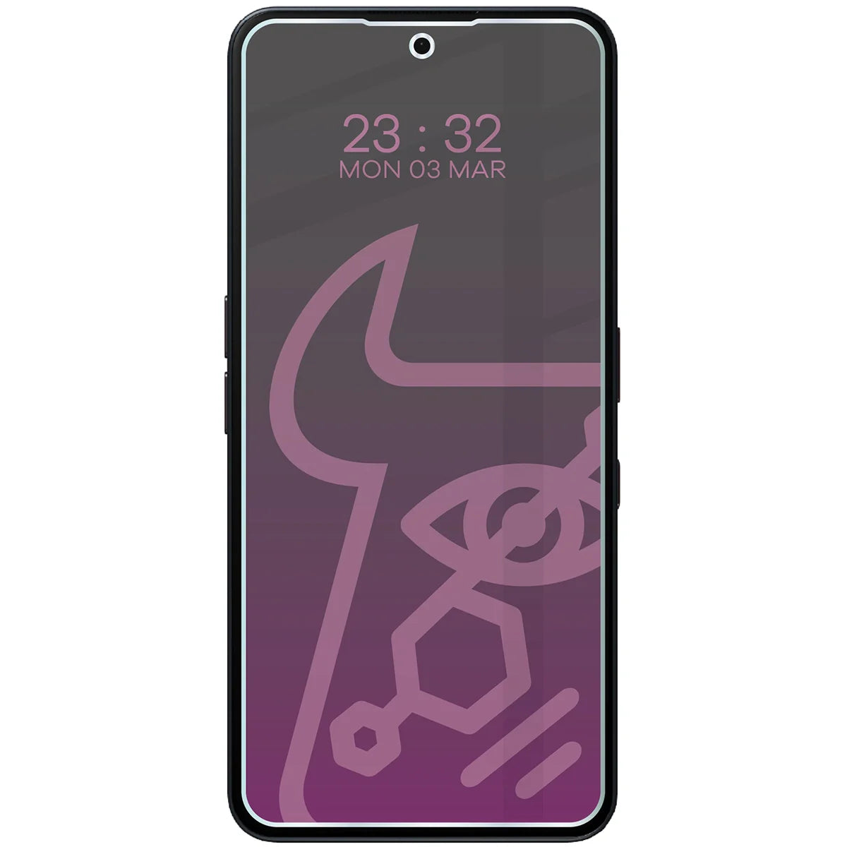 Hybridglas mit Privatschutzfilter für Nothing Phone (3a) Pro, Bizon Hybrid Shadow, Matt