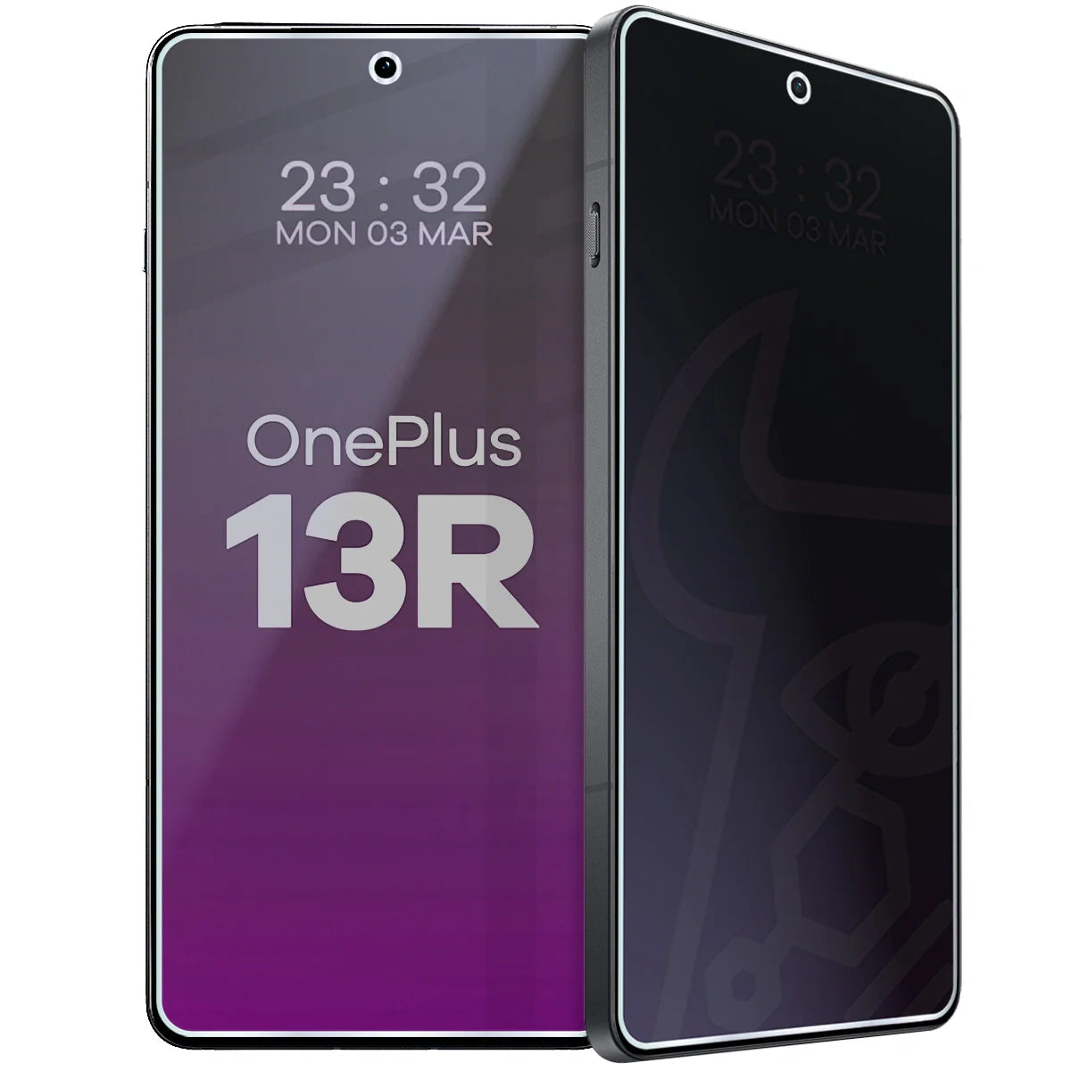 Hybridglas mit Privatschutzfilter für OnePlus 13R, Bizon Hybrid Shadow, Matt