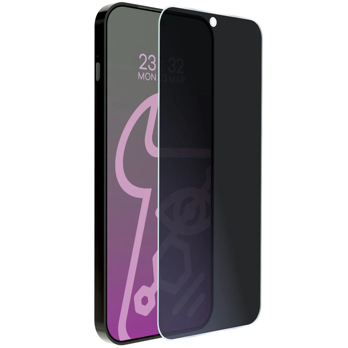 Hybridglas mit Privatschutzfilter für OnePlus 15, Bizon Hybrid Shadow, Matt