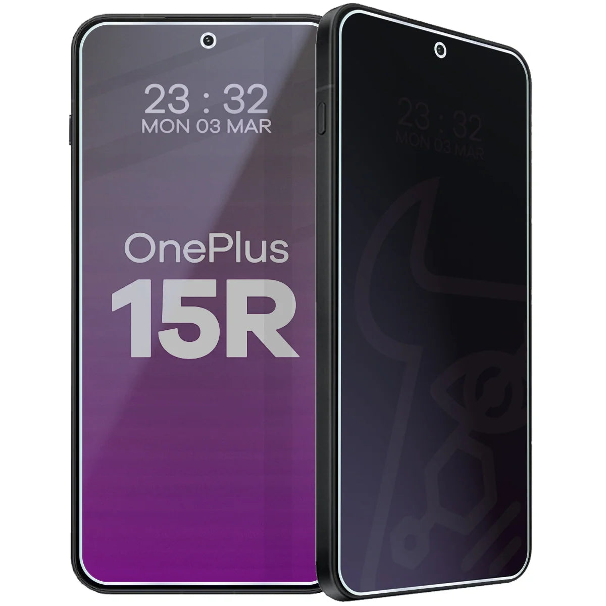 Hybridglas mit Privatschutzfilter für OnePlus 15R, Bizon Hybrid Shadow, Matt