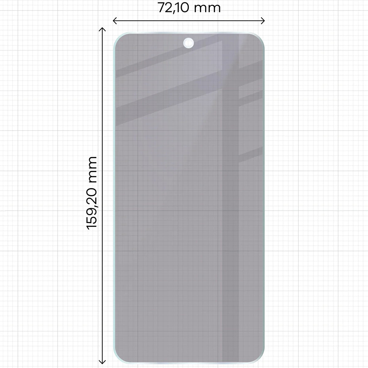 Hybridglas mit Privatschutzfilter für OnePlus Nord 5, Bizon Glass Mule Shadow, Matt