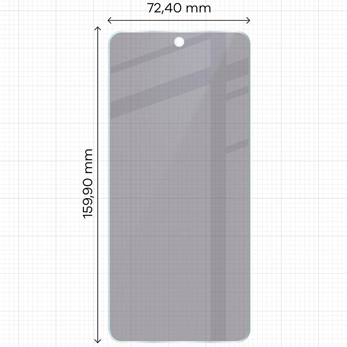 Hybridglas mit Privatschutzfilter für OnePlus Nord CE5 5G, Bizon Glass Mule Shadow, Matt