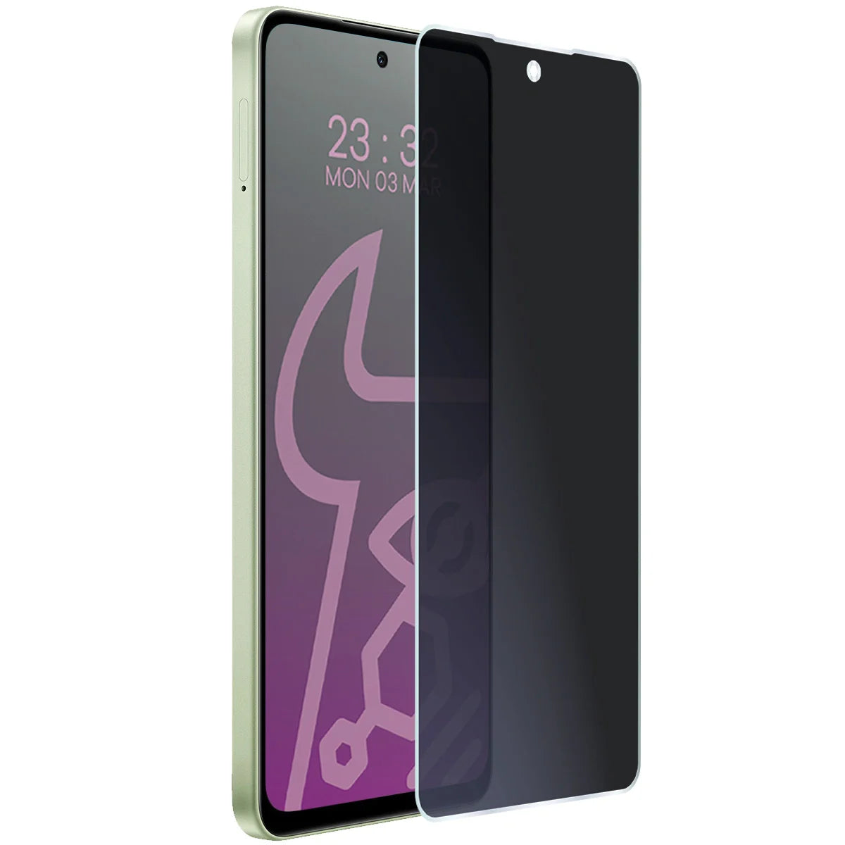 Hybridglas mit Privatschutzfilter für Oppo A5 Pro 5G, Bizon Hybrid Shadow, Matt