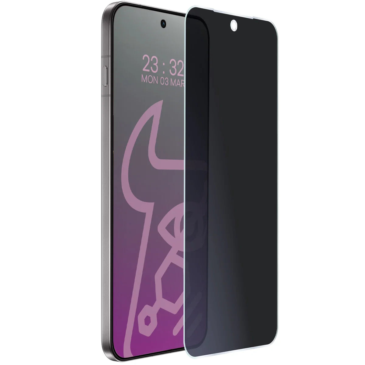 Hybridglas mit Privatschutzfilter für Oppo Find X9, Bizon Hybrid Shadow, Matt