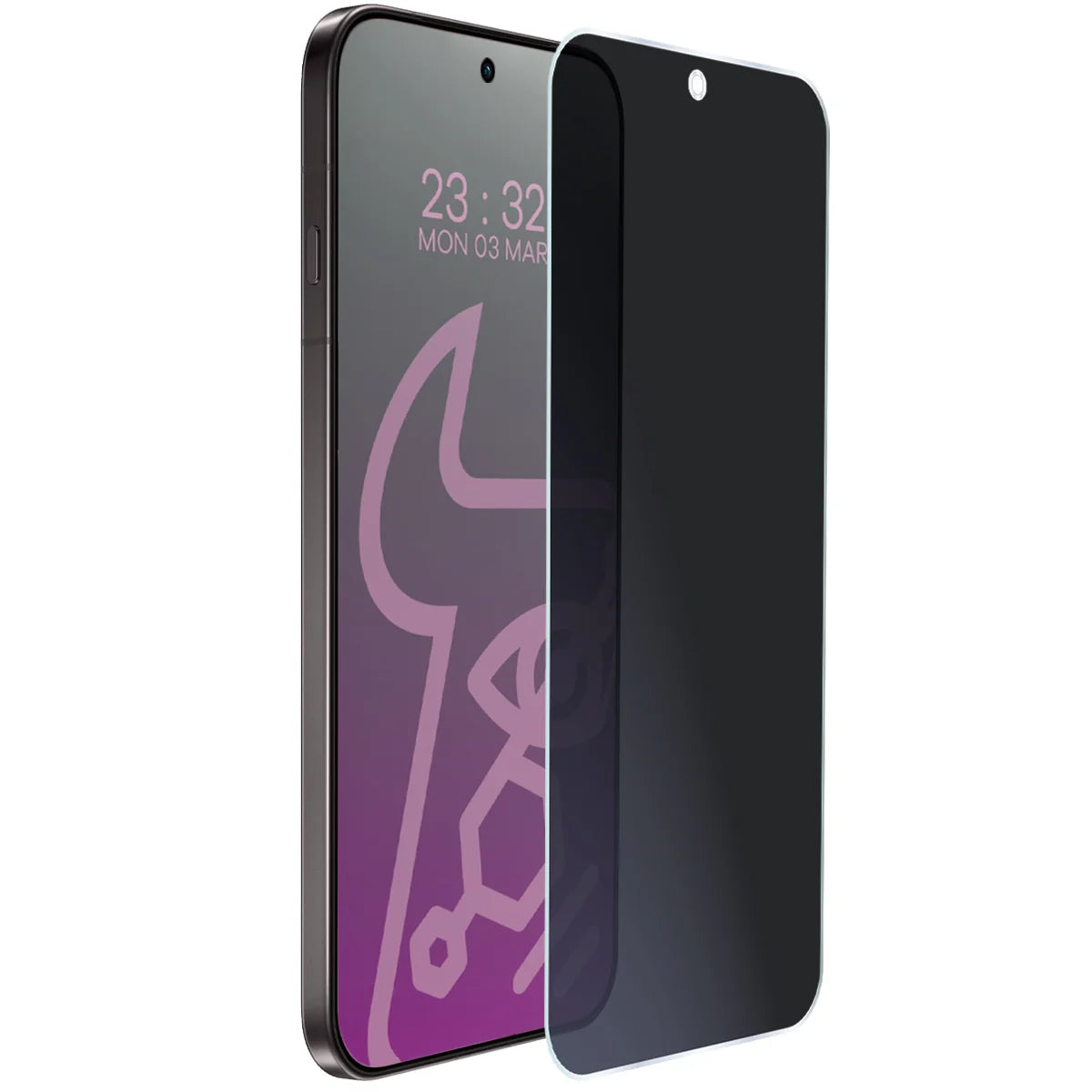 Hybridglas mit Privatschutzfilter für Oppo Find X9 Pro, Bizon Hybrid Shadow, Matt