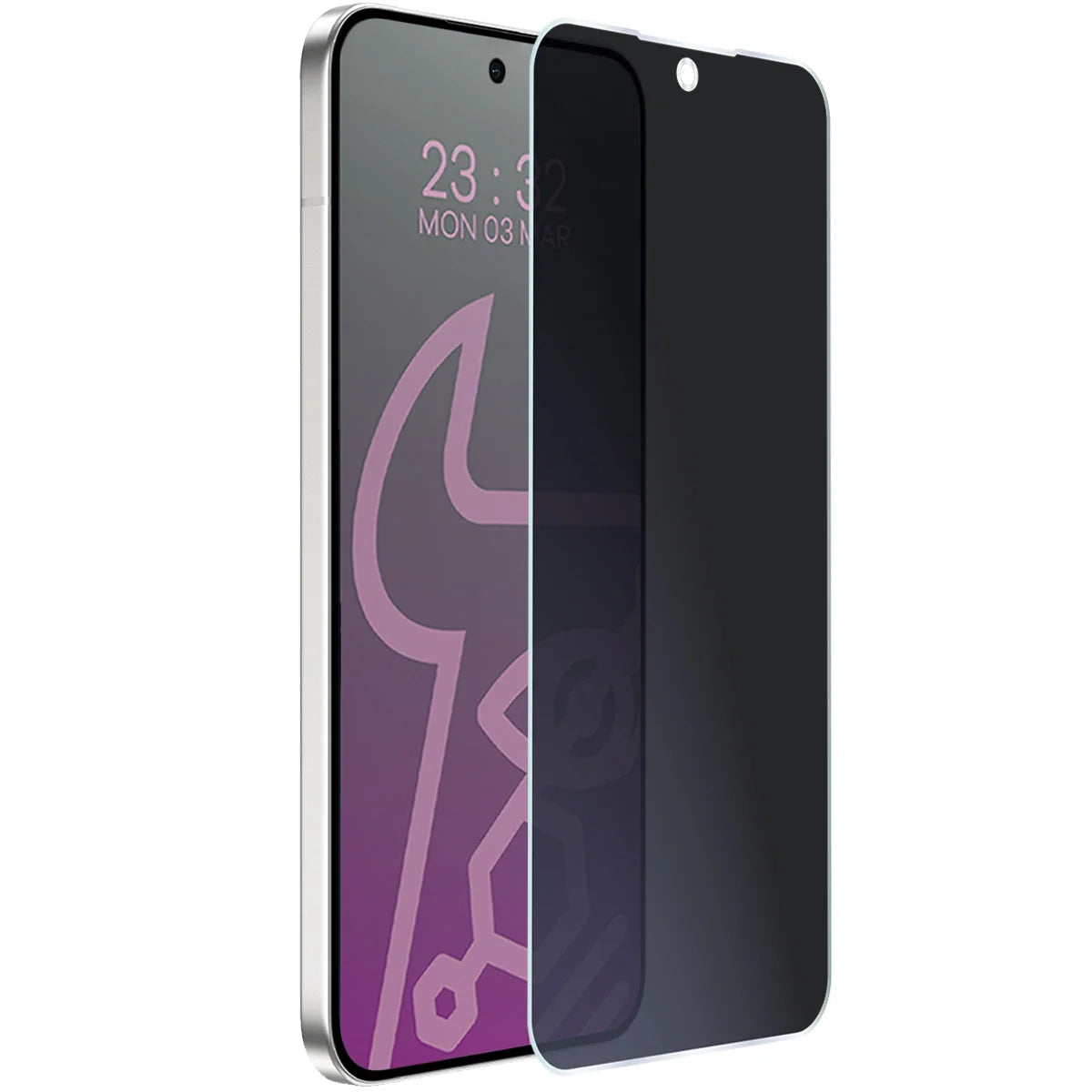 Hybridglas mit Privatschutzfilter für Oppo Reno 14, Bizon Hybrid Shadow, Matt