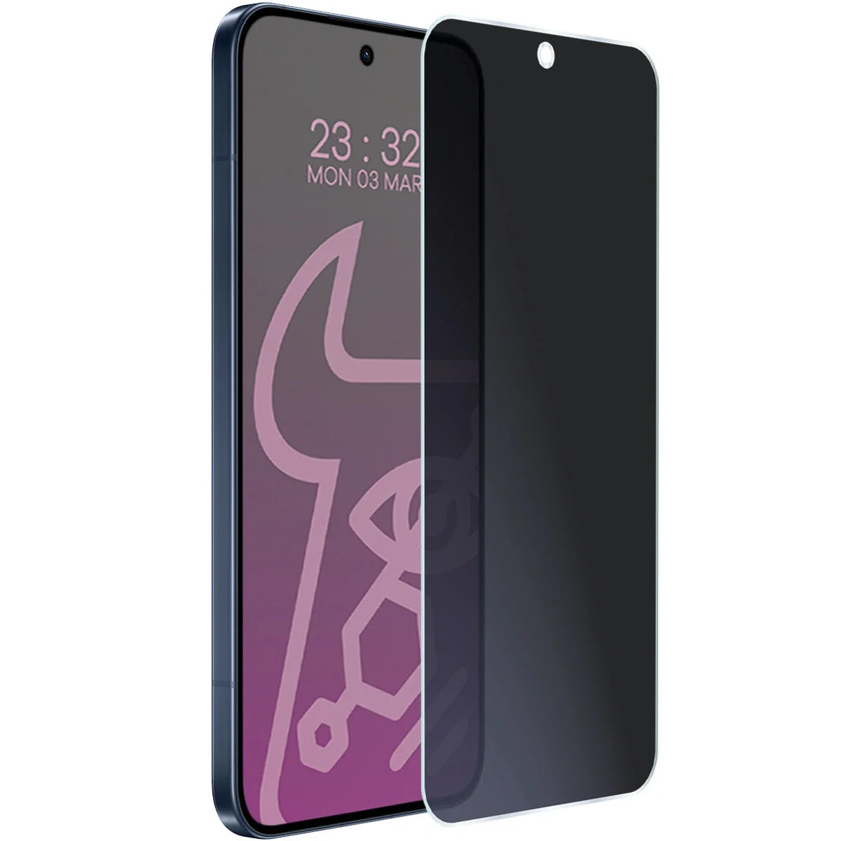 Hybridglas mit Privatschutzfilter für Oppo Reno 15, Bizon Hybrid Shadow, Matt